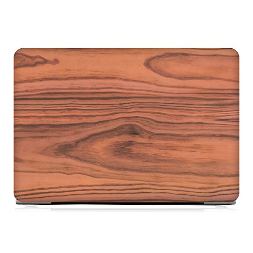 kwmobile Hardcase Laptop Hülle für Apple MacBook Pro Retina 15″ (ab Anfang 2013) – Holz Maserung Design Braun dünne gummierte Schutzhülle Cover Case Tasche - 2