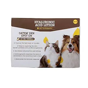Oatem SKN Spoton for Dogs and Cats - Dermal Rejuvenation for Healthy & Hydrated Skin (4 pipettes of 4ml Each)