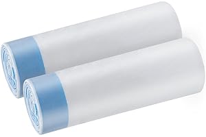 Bamboosang 40 Bolsas de Arena para Gato: Tamaño 475 * 300mm Blanco Doble Grosor, Bolsas de Arena Resistentes con Cordones, Compatibles con la Mayoría de las Bandejas Sanitarias para Gatos