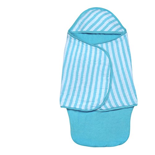 Preisvergleich Produktbild Green Sprouts Musselin Baby Bad Swaddle Bio Baumwolle (0 bis 6 Monate, aqua)