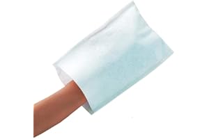 LE PRO DU MÉDICAL 300 Guanti da Bagno Usa e Getta Ultra Morbidi - Non Tessuti Imbottiti - Per Cura Medica e Igiene - Bianchi - Le Pro del Medicale