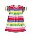 Toby Tiger Baby Girl's Organic Short Sleeved T-Shirt Stripe Dress Baby Girl'sy Stripe 3 - 4 Years