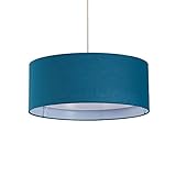 Satinierter Textil-Lampen schirm für besonders warme und blendfreie Abstrahlung des Lichtes