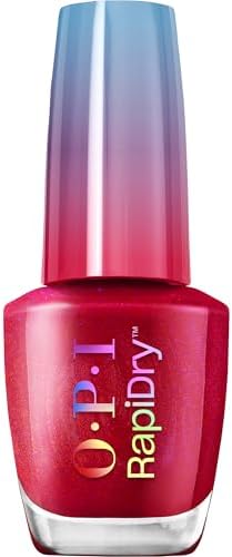 OPI RapiDry™ Smalto ad Asciugatura Rapida - Smalto Rosso, Ring the Alarm - Smalto ad Asciugatura Rapida, Vegano, a Prova di Sbavature (9ml)