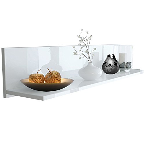 Wandregal Wandpaneel Hängeregal Holz Wandboard Cube Lounge Hochglanz Weiß RG9242ws - 2