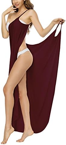 UR Angel Womens Sexy Deep V-Neck Maxi Backless Beach Bikini Wrap Stretchy Swim Plus Size Long Dress