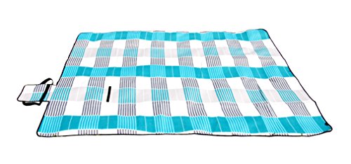 XXL Picknickdecke in trendigem Design mit Tragegriff UND TRAGEGURT 200 x 200 cm, wasserabweisend und schmutzabweisend - 4