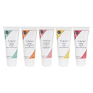 Fix My Curls Travel size Protein Bundle with Cleansing Shampoo, Everyday Moisturizing Shampoo, Hydrating Deep Conditioner , Leave in cream and Defining Gel For Curly And Wavy High porosity 2A to 2C Curls 50 gm each