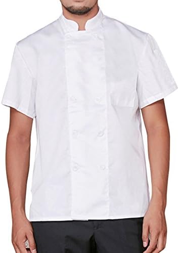 TopTieUnisex Short Sleeve Chef Coat Jacket