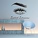 Produktbild yiyiyaya Wimpernverlängerung Wandtattoo Beauty Quote Wandaufkleber Augenbrauen Wandtattoo Tapete Salon selbstklebend Dekorieren 69x56 cm