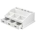 Popamazing White Dressing Table Cosmetic/Jewelry Display Case Storage Caddy