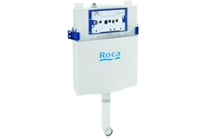 Roca A890070200 Cisterna Empotrable Compacta BASIC TANK ONE COMPACT Doble Eescarga Para Inodoro Tanque Alto o Empotrable, Blanco