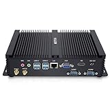HISTTON Fanless Mini PC Desktop PC Mini industrial computer Intel Core Processor 8GB Ram 128GB SSD 2 * RS232 COM 4*USB 3.0/1 * VGA 1 * HDMI Windows 7,8,10 & all kind Linux OS