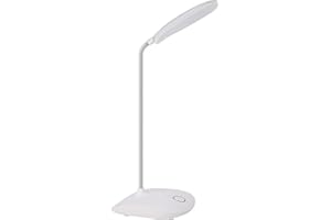 DEEPLITE Lampe de Bureau LED avec col de cygne flexible à 3 niveaux de luminosité, fonctionne à piles, Contrôle Tactile Protection des Yeux 5 W,Lampe de chevet pour dortoir, bureau, chambre à coucher