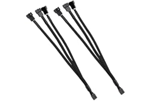 HOYPEYFIY Cable Matters zestaw 2 szt. 3-Way 4-pinowy rozdzielacz PWM kabel do rozdzielacza wentylatora długość 30 cm