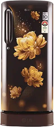 LG 190 L 4 Star with Inverter Single Door Refrigerator (GL-D201AHCY, Hazel Charm, Base stand with drawer)
