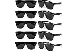 FSMILING Nerd Bunt Party Sonnenbrille Lustige Retro Neon Damen Herren Party Brille Set