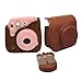 Produktbild Gearmax® Reise Kameratasche Gehäuse Taschen mit Schultergurt/Weinlese-PU-Leder für Fujifilm Instax Mini 9 / Mini 8 / Mini 8+ Tasche (Braun)