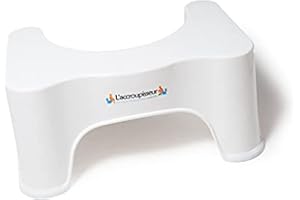 Top Life Sgabello Fisiologico WC Consigliato dai Medici - Adottate La Posizione Naturale Anti Stitichezza - Sgabello Squat 17 cm per WC - Pratico e Discreto