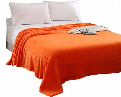 SO-buts Super Soft Warm Solid Warm Micro Plush Fleece Blanket Throw Rug Sofa Bedding (Orange)