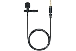 Shure Mvl Iphone Lavalier Microphone - Mic de Revers pour Enregistrement Vidéo et Vlog avec Connecteur 3,5 Mm, Pare-Brise, Montage et Pochette de Transport