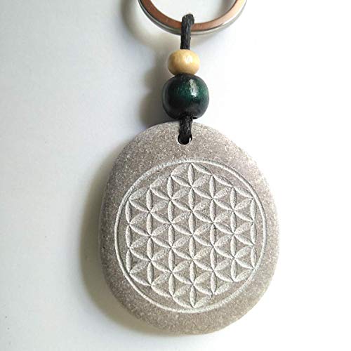 LLAVERO TALLADO FLOR DE LA VIDA