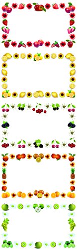 EAST-WEST Trading GmbH - Etichette per contenitori alimentari e barattoli, motivo frutta, 250 pezzi