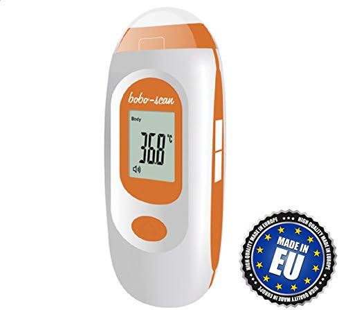 DIAGNOSTIC Bobo-Scan Digital Non-Contact Infrared Thermometer suitable for use on all ages from newborn babies to adults - Body and Surface Modes - Instant Results