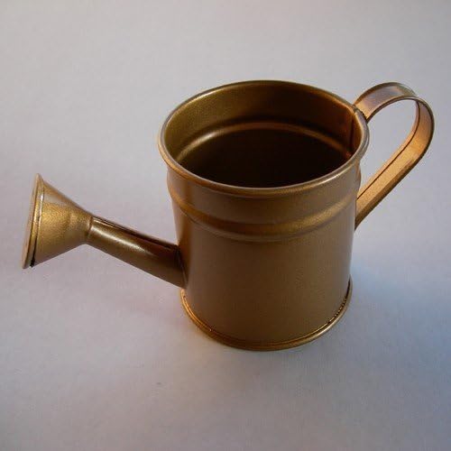 5 Pack Watering Can Shaped Favour Pail/Bucket - Choose from White, Silver, Ivory or Gold (Gold)