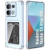 Lavderuar Xiaomi Redmi Note 13 Pro 5G İle Uyumlu Y&uuml;ksek Kalite &Ouml;zel Kartlıklı Şeffaf Telefon Kılıfı &ndash; Arka Cepli C&uuml;zdanlı Sil