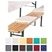 Produktbild Beautissu 4er Set Comfort XS gepolsterte Bierbankkissen 25x36x2 cm Kissen Sitzkissen mit Befestigungsband - ecru