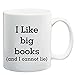 Produktbild "I like Big Bücher weiß Tee Kaffee Becher Keramik Kaffee Tee Tasse perfekt für Valentines/Ostern/Sommer/Weihnachten/Geburtstag/Jahrestag Geschenk