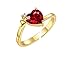 Lady Touch Fancy Red Heart Crystal Beautiful Designer Ring For Girls And Women RS.299.00