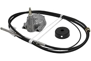 Klovoo Kit Timoneria Meccanica con Scatola Sterzo T85 + Monocavo M66, per Barca, Gommone- Motori Fuoribordo, entrobordo, entrofuoribordo