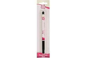 ‎FUNCAKES FunCakes Food Pen Schwarz: Lebensmittelfarbe Stifte, flexible Spitze für dicke und dünne Linien, Essbarer Stift für Kekse , Kuchen, Fondant und mehr, ideal zum Personalisieren, Halal-zertifiziert
