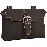Borsa A Mano In Pelle Con Frange Marrone - Stile Boho, Vintage, Marsupio Da Vita E Spalla - Foto 6