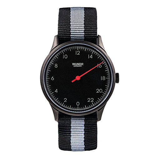 WUNDRWATCH  die 24h Einzeigeruhr fr Herren mit Wechselarmbndern (Schweizer Uhrwerk | Italienisches Leder | Wasserdicht bis 100 m | Natostraps)
