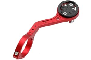 XBERSTAR Supporto da manubrio per computer da bicicletta, per bicicletta, GPS, per fotocamera Garmin/Bryton/Cateye/GoPro, colore rosso