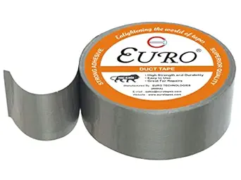 Euro  All Purpose Heavy Duty Strong Adhesive Duct Tape (Grey, 2 inches x 50 meters) (Pack of 01)