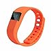 Produktbild Herzfrequenz Monitor, detome tw64 Bluetooth-Armband für Anrufe erinnern der das IOS System Fernbedienung Kamera Paar Armbänder, Orange