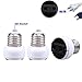 Price comparison product image Bulb Socket to Power Outlet Converter, GOODCHANCEUK 3-Pack E27 Screw Light Base Adapter to US EU Power Socket White
