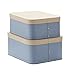 Produktbild Kids Concept- Kartonboxen Set 2 Stück - Deko Schweden Aufbewahrung Boxen unifarben, 38x28/36x26cm, Taubenblau
