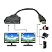 Produktbild HDMI Kabel, erthome 1080P HDMI Port Stecker auf 2 Buchse 1 In 2 Out Splitter Kabel Adapter Konverter