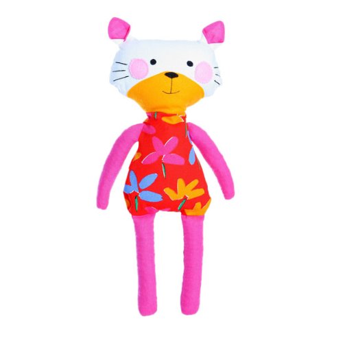 Amber Gift | Soft Toy Doll Kitty | Baltic Amber | Handmade Doll with FULL Amber Gemstone Filling | Baby massage | Alternative Medicine | Crystal Therapy | SUPER Natural Gift For Babies