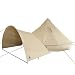 Produktbild 10T Desert 10 Plus - Tipi Zelt mit XXL Wohn- & Schlafbereich, Campingzelt für 5-10 Personen mit Sonnendach, Indianer Outdoorzelt mit Bodenwanne, wasserdichtes Pyramidenzelt aus Baumwoll-Mischgewebe, Familienzelt mit Transporttasche, Zeltheringen, Abspannleinen und Zeltgestänge