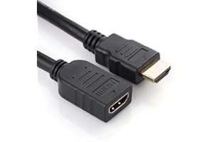 iCables HDMI Extension Cable - HDMI 2.0 supports 4K@60Hz, 3D, HDR, ARC, 18Gbps, Ethernet - Extender Male to Female Adapter - Compatible with TV Stick, Roku, PC, Xbox, PS5/PS4, Switch and more