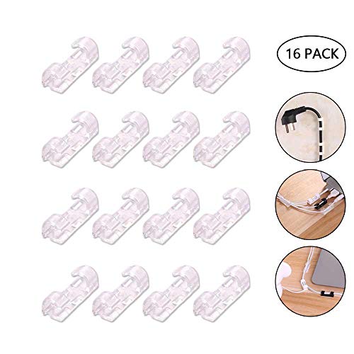 FOONEE Support de Cordon 3M, Organisateur de Câble 16/20 Pièces, Attache de Câble Renforcée Auto-adhésive pour Cordons D'organisation et Câble