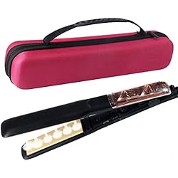 Fer à Lisser Vapeur Plaques en Céramique Avancée Professionne 6 Trous de Pulvérisation Lisseur Vapeur Cheveux (Black)