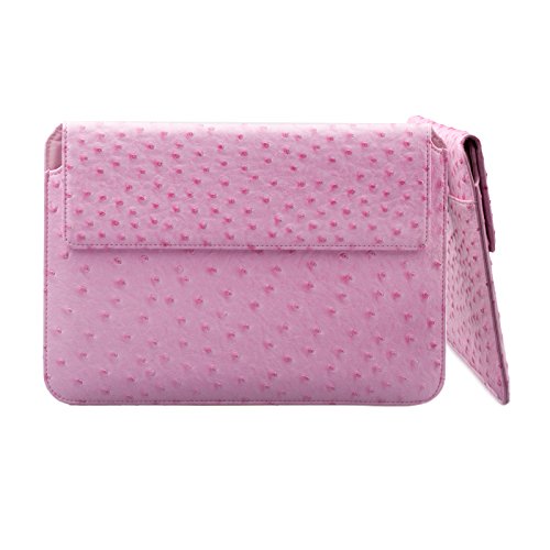 MacBook Pro & Air 13“ Tasche | passend für 11.6 bis 14.0 Zoll Laptops | Ostrich Optik rosé | iCues Piquante Etui | weitere Leder-Imitat – und Farbvarianten verfügbar | universelle Schutz-Hülle mit Geschenk-Box - 6