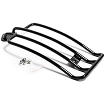 Portapacchi Nero Per Harley Dyna Street Bob 2006-2017 E Wide Glide 2010-2017 - Acciaio Verniciato